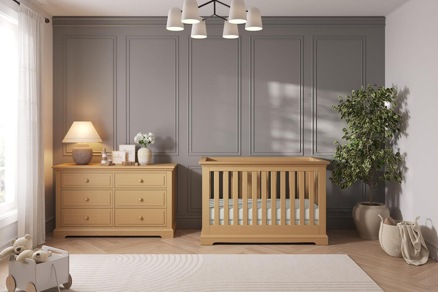 Jordyn Euro 4-In-1 Crib (Biscotti)