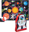 36-Piece Jigsaw Floor Puzzle - Fun Floor Puzzles for Kids Ages 3-5 - Heavy-Duty Shaped Box for Storage - Space Explorer - 27" W X 20" H Finished