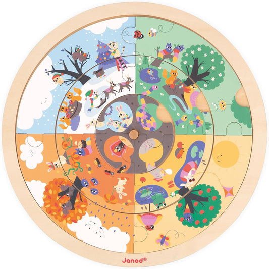 - Garden - Observation Puzzle - Educational Game - Learn the Concept of Time - Early-Discovery for Children and Toddlers - from 4 Years + - Multilingual - J05090