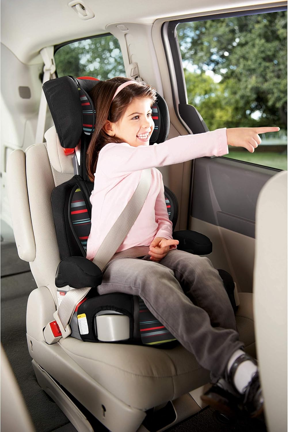 Turbobooster Highback Booster Seat, 2-In-1 Car Seat, Highback to Backless Booster, Lennon