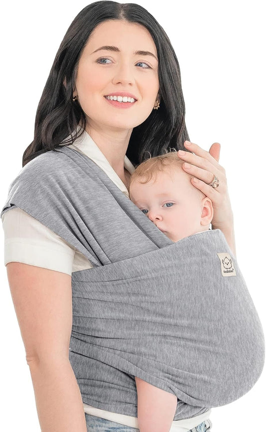 Baby Wrap Carrier - All in 1 Original Baby Carrier Newborn to Toddler Sling, Easy to Wear, Hands Free Bonding, Lightweight, Breathable Infant Wraps (Classic Gray)