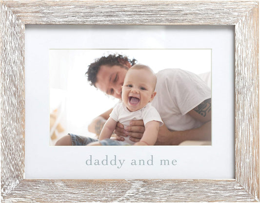 Daddy & Me Baby Picture Frame, Gender-Neutral Dad & Baby Frame, Nursery Decor, 4" X 6" Photo Insert, Wood