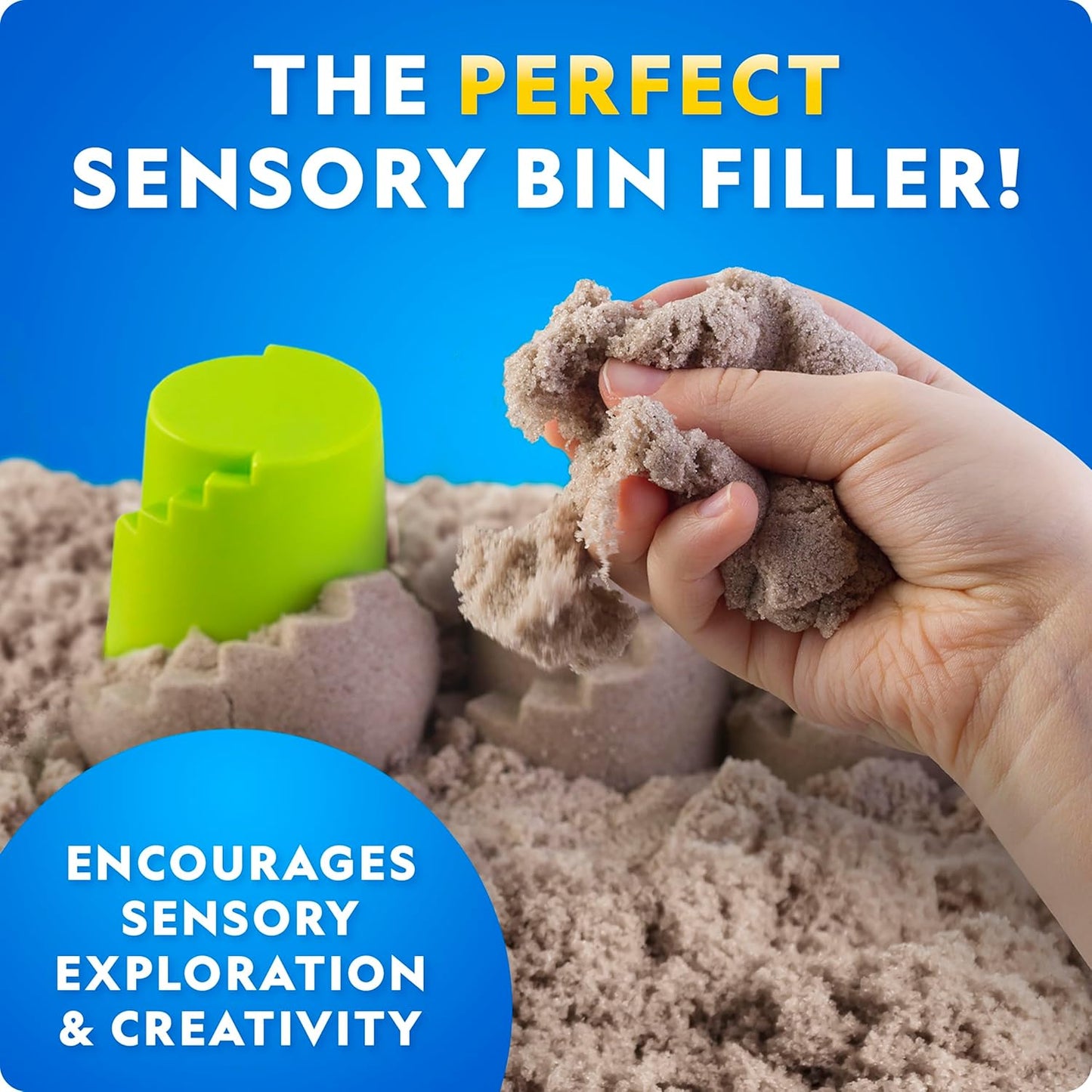 NATIONAL GEOGRAPHIC 2.7 Kg Play Sand Combo Pack - 907 G Each of Blue, Purple and Natural Sand with Castle Molds - a Sensory Activity