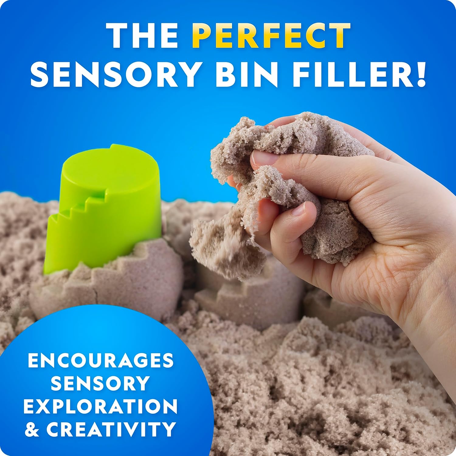 NATIONAL GEOGRAPHIC 2.7 Kg Play Sand Combo Pack - 907 G Each of Blue, Purple and Natural Sand with Castle Molds - a Sensory Activity