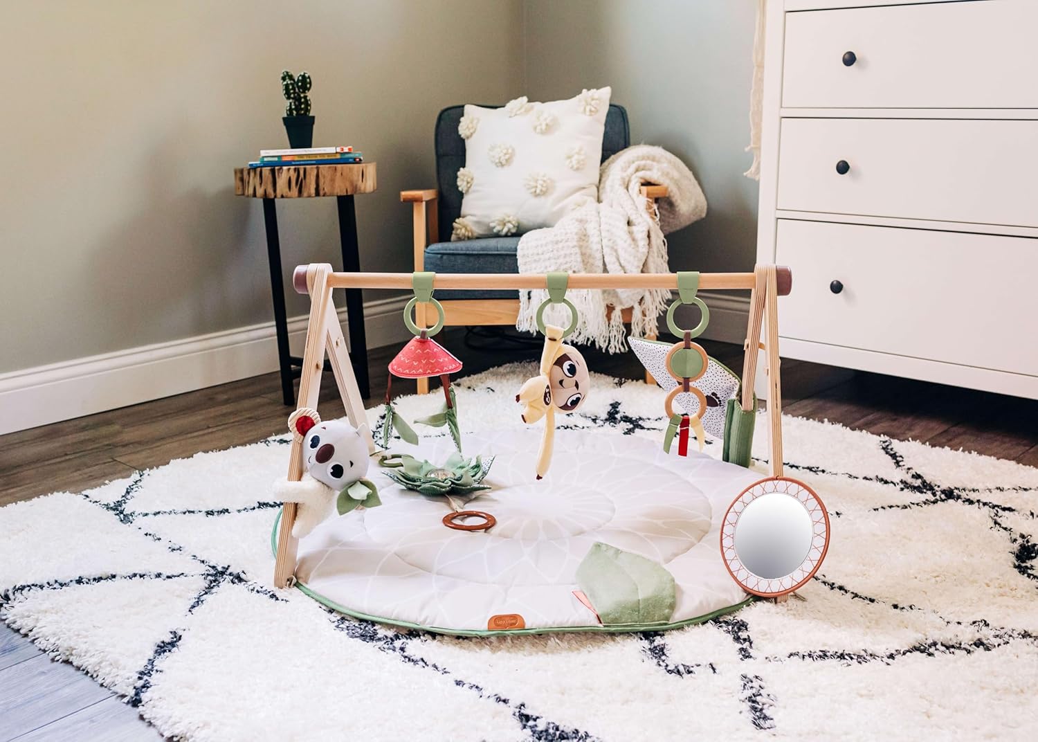 Boho Chic Luxe Developmental Gymini, Soft Beige