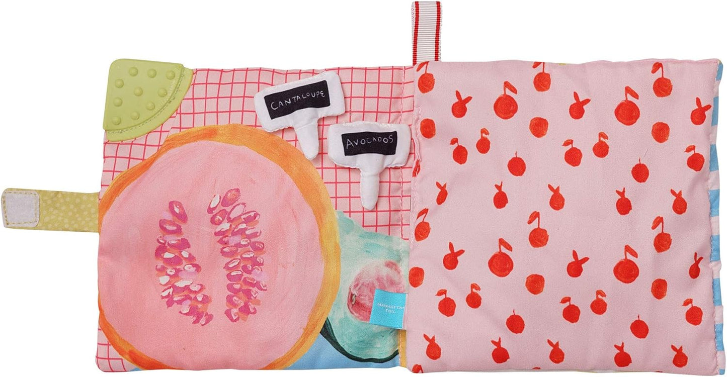 Mini-Apple Farm Soft Activity Crinkle Book for Baby & Toddler with Discovery Mirror and Textured Teether