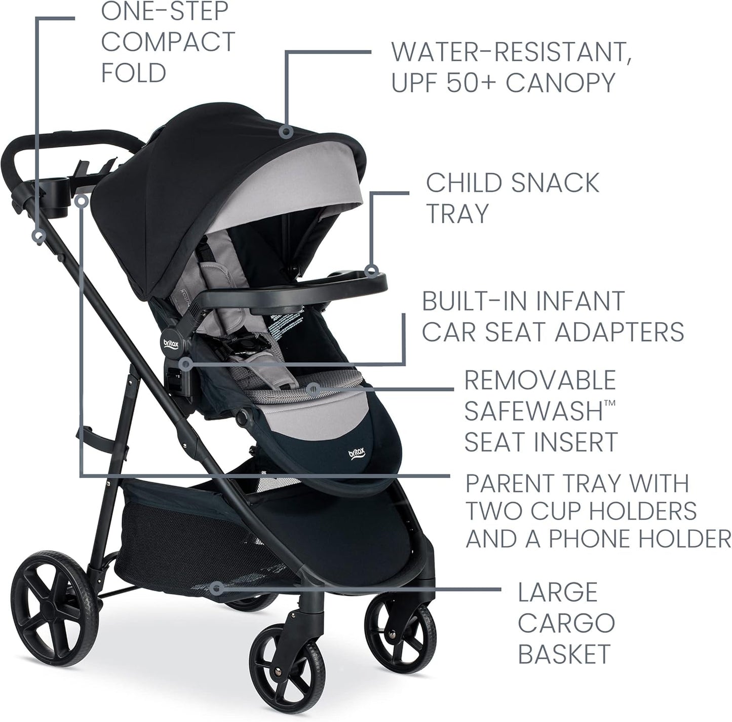 Willow™ Brook™ S+ Travel System, Graphite Onyx
