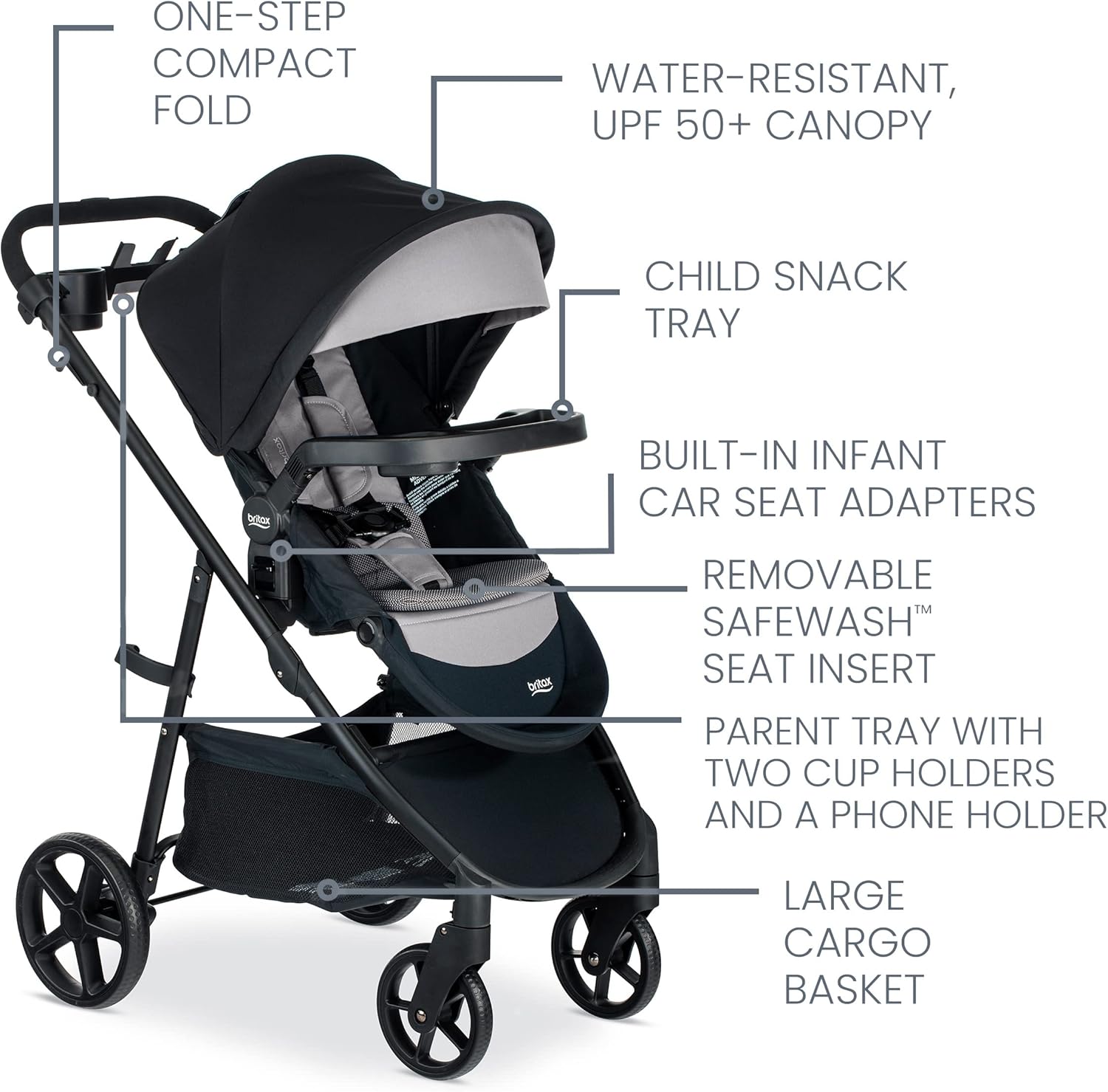 Willow™ Brook™ S+ Travel System, Graphite Onyx