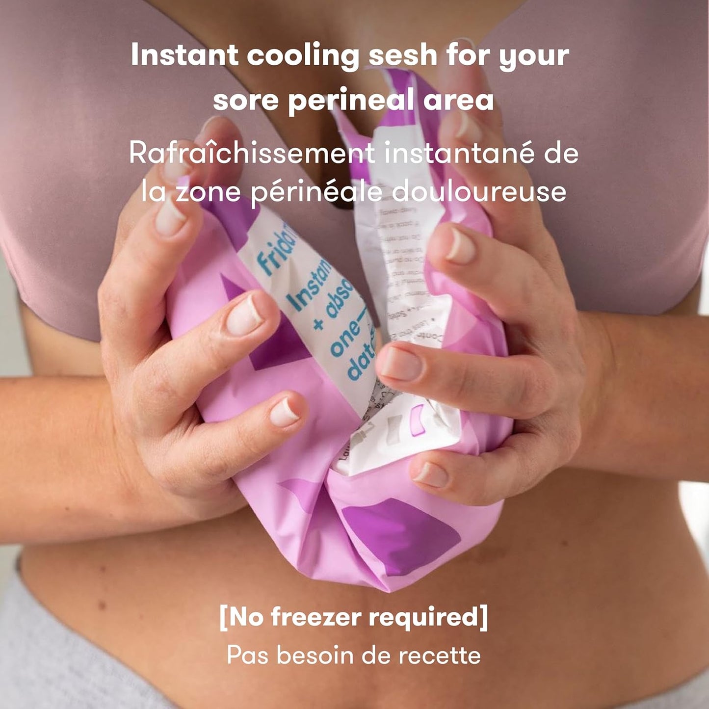 2-In-1 Postpartum Pads, Absorbent Perineal Ice Maxi Pads, Instant Cold Therapy Packs and Maternity Pad in One, 8Ct