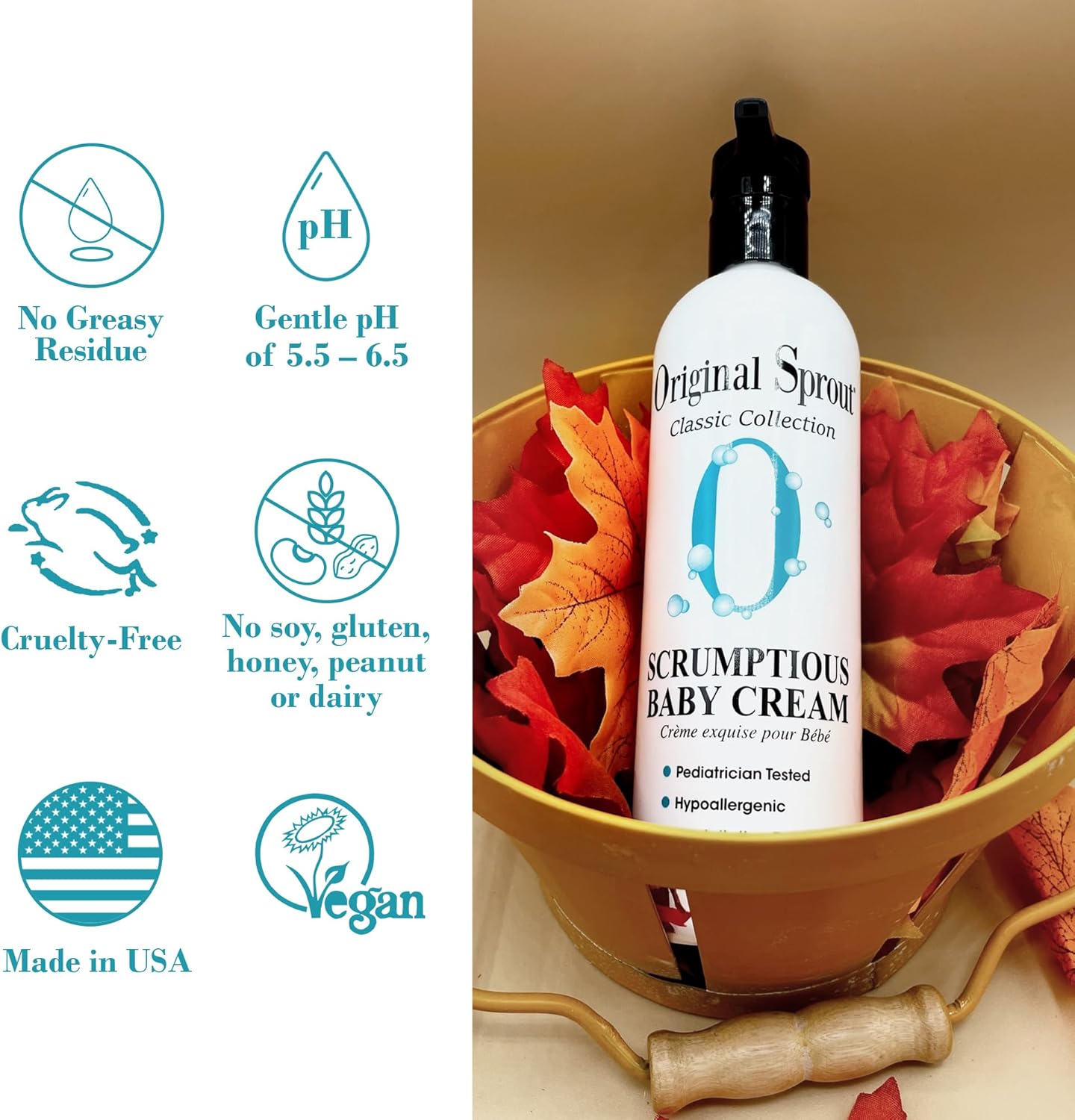 Natural Family Collection Scrumptious Baby Cream with Pure Soothing Moisture (For Babies & Up), 12 Ounces