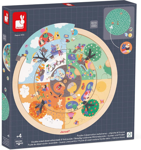 - Garden - Observation Puzzle - Educational Game - Learn the Concept of Time - Early-Discovery for Children and Toddlers - from 4 Years + - Multilingual - J05090