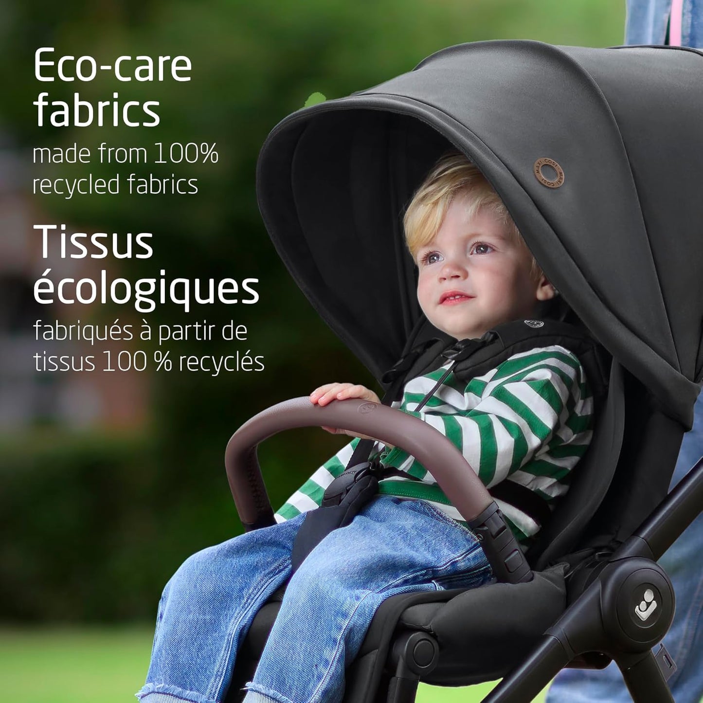 Oxford Stroller, 4 Modes of Use, Spacious Seat, Compact Fold, All Wheel Suspension, Use with Mico Infant Car Seat to Make a Travel System (Sold Separately), Essential Black