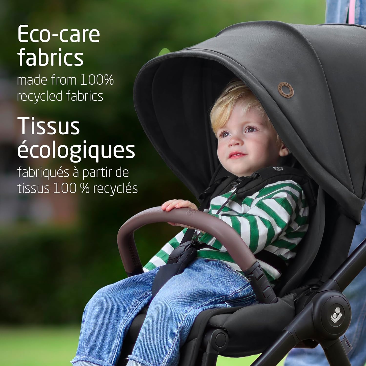 Oxford Stroller, 4 Modes of Use, Spacious Seat, Compact Fold, All Wheel Suspension, Use with Mico Infant Car Seat to Make a Travel System (Sold Separately), Essential Black