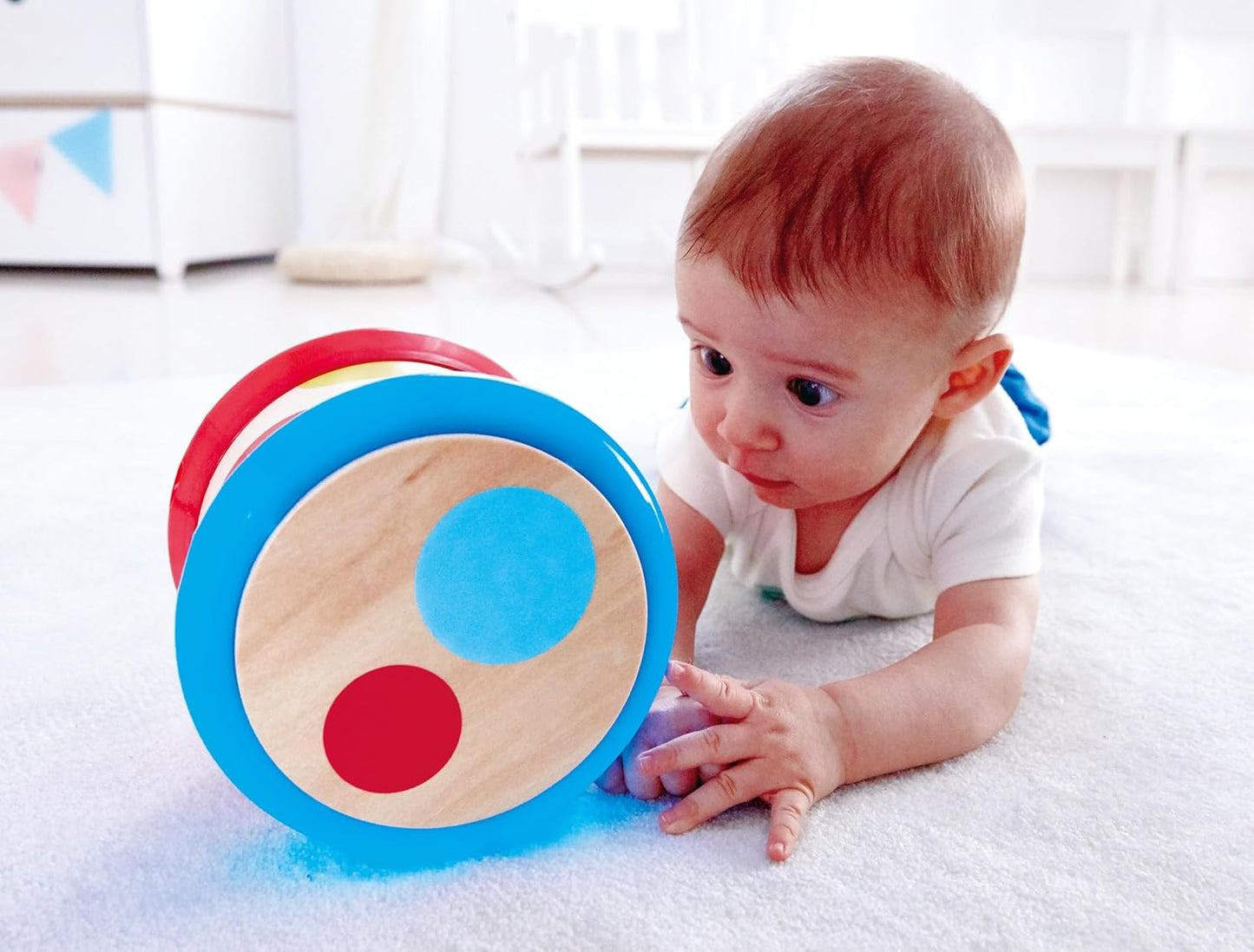 Baby Drum | Colorful Rolling Drum Musical Instrument Toy for Toddlers, Rhythm & Sound Learning, Battery Powered (E0333)