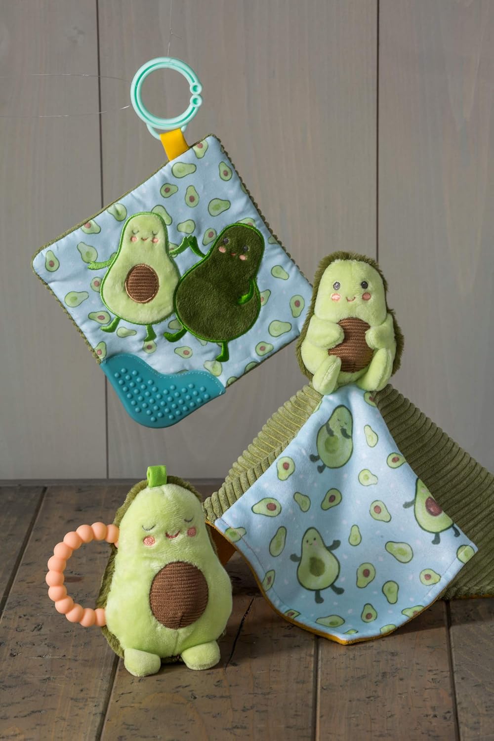 - Sweet Soothie Crinkle Teether for Babies - Yummy Avocado 6"