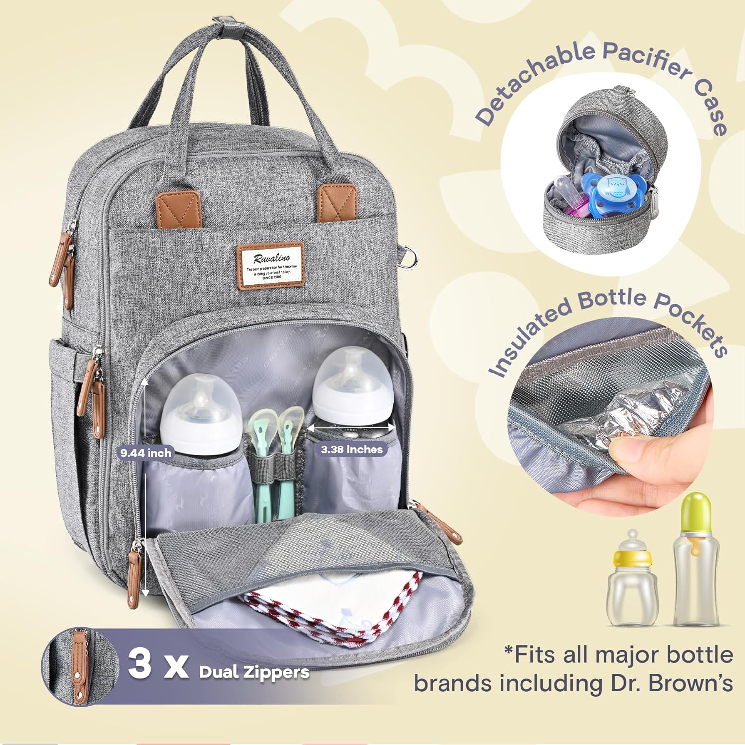 Diaper Bag Backpack  Large Multifunction Travel Back Pack Maternity Baby Nappy Changing Bags