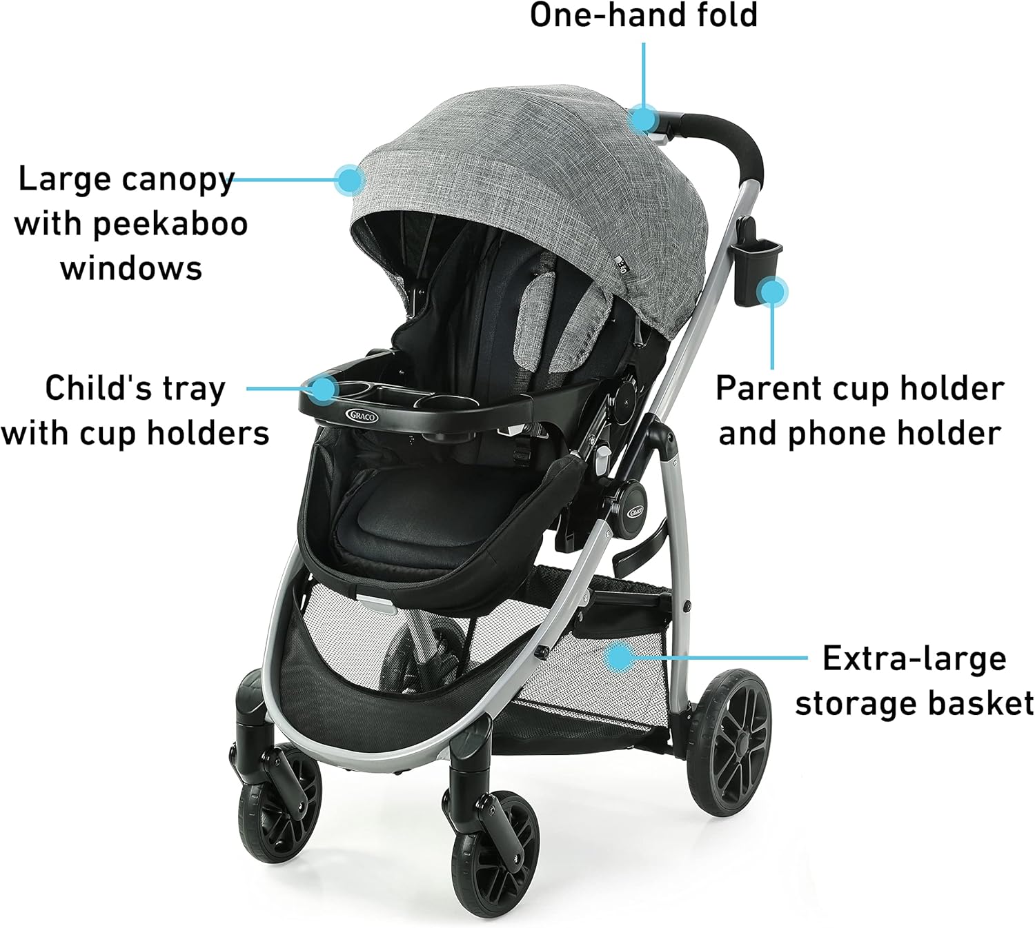 Modes Pramette Travel System, Car Seat & Stroller Combo, Ellington