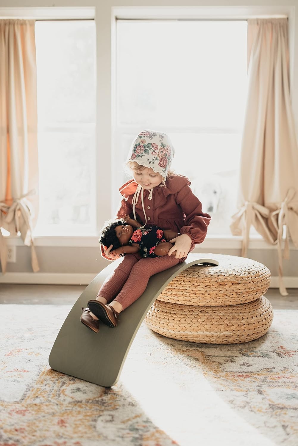 , Kinderboard, Waldorf Original Wooden Balance Board for Toddlers, Kids, Teens, Adults