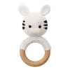 BPA Free Baby Wooden Teether Crochet Cartoon Baby Rattle Toys Wooden Ring Rodent Toys Mobile Gym Kids Newborn Educational Toys