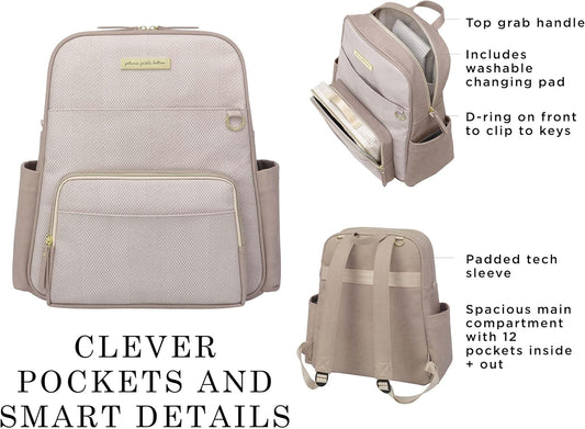 Sync Backpack, Grey Matte Cable Stitch, Modern