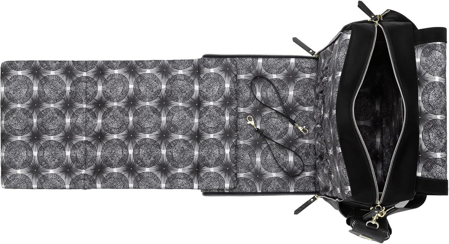 Boxy Backpack, Diaper Bag, Stylish Baby Bag, Spacious Backpack, On-The-Go Moms, Twilight Black