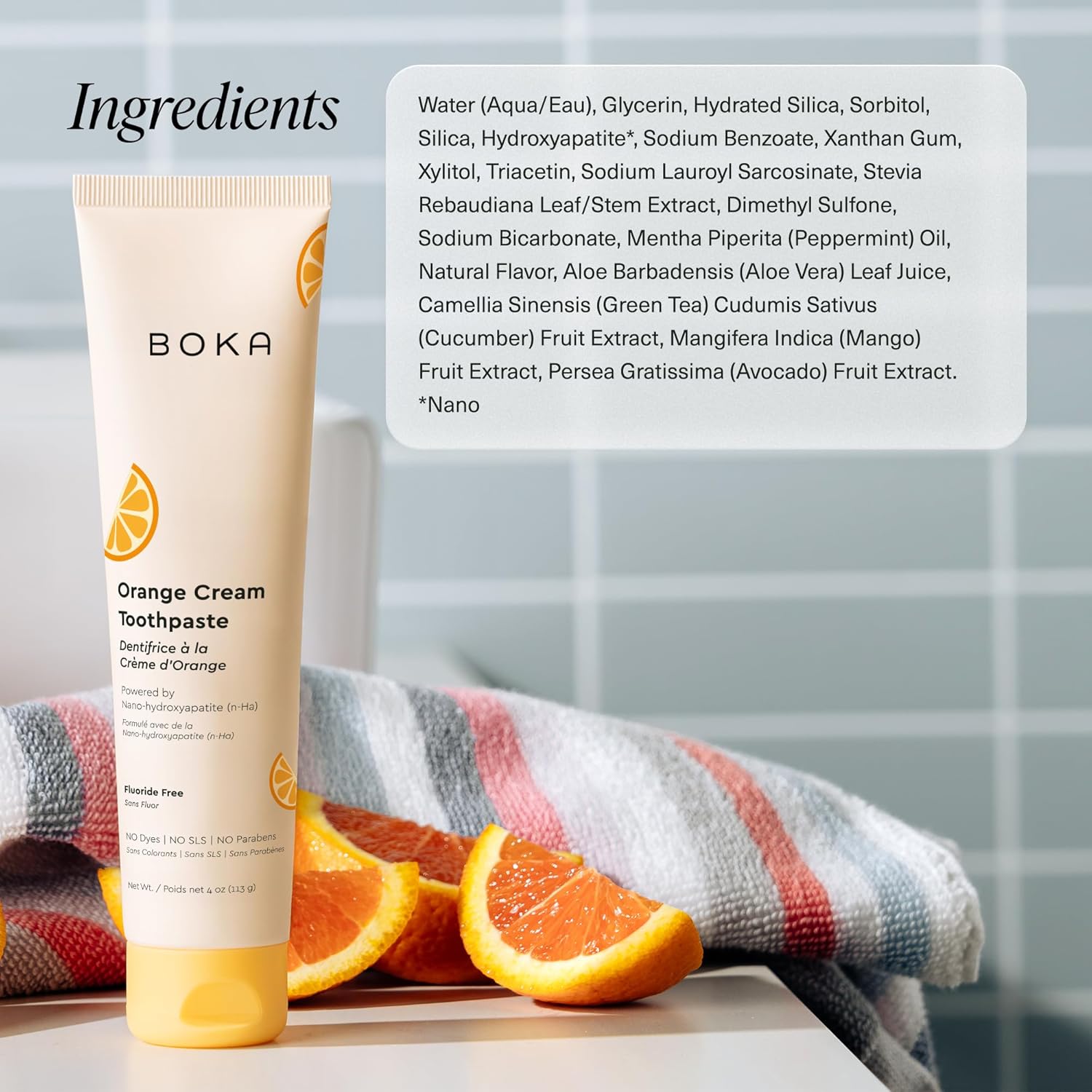 Fluoride Free Toothpaste, Nano Hydroxyapatite, Training Toothpaste - Orange Cream Flavor, 4 Fl Oz (113G) 1Pk