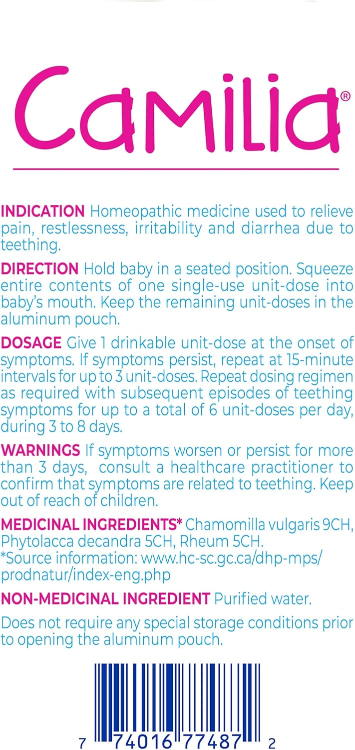 Camilia Baby Teething Relief Medicine, 30 Count (Pack of 1)