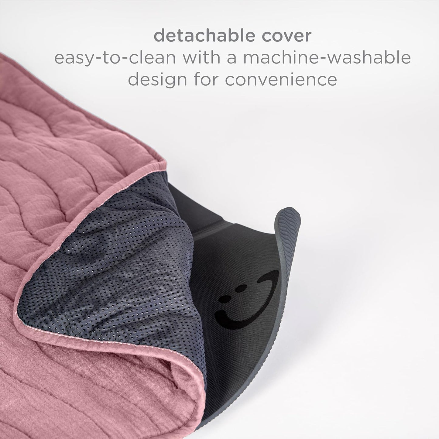 Baby Floor Mat, Thick and Comfortable 40.5 X 57 Padded Play Mat for Babies and Toddlers, Detachable Cotton Muslin Cover, Machine Washable and Foldable, Fig Blossom