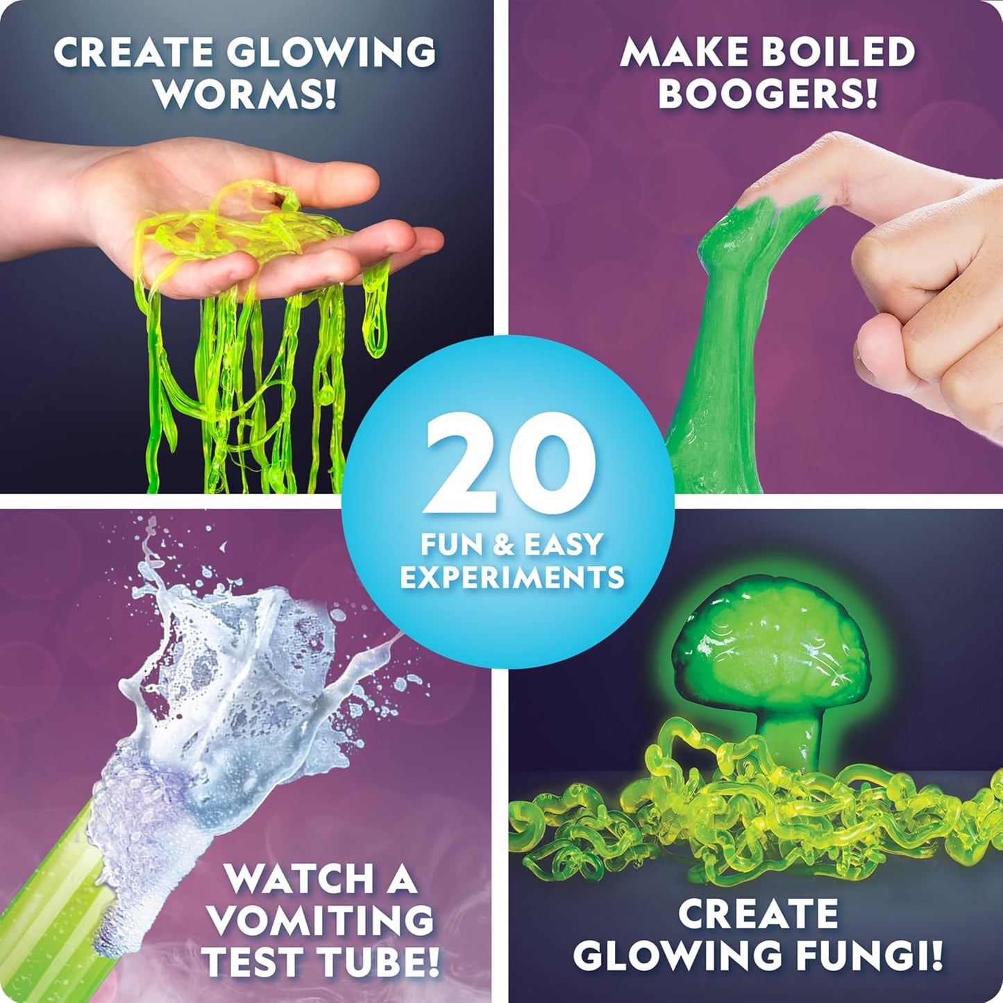 National Geographic Gross Chemistry Set - 20 Gross Science Experiments for Kids, Dissect a Brain, Burst Blood Cells, and More, Great STEM Science Kit for Kids