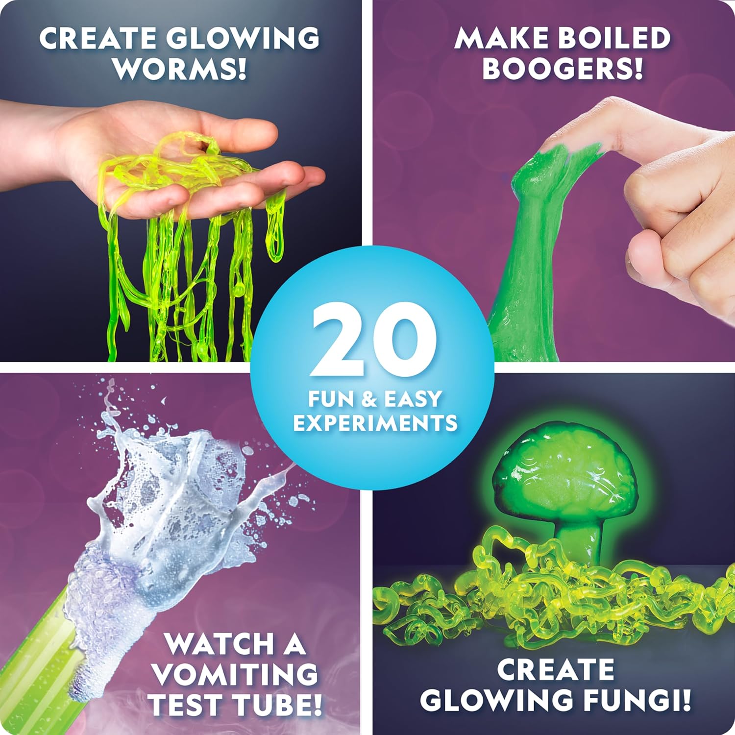 National Geographic Gross Chemistry Set - 20 Gross Science Experiments for Kids, Dissect a Brain, Burst Blood Cells, and More, Great STEM Science Kit for Kids