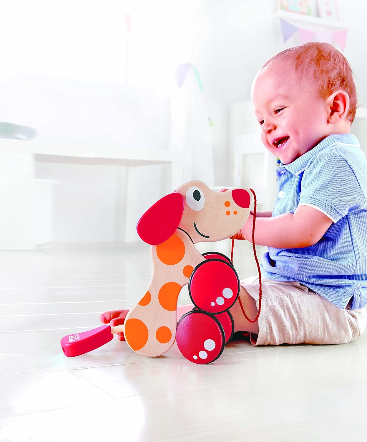 - Walk-A-Long Puppy Wooden Pull Toy