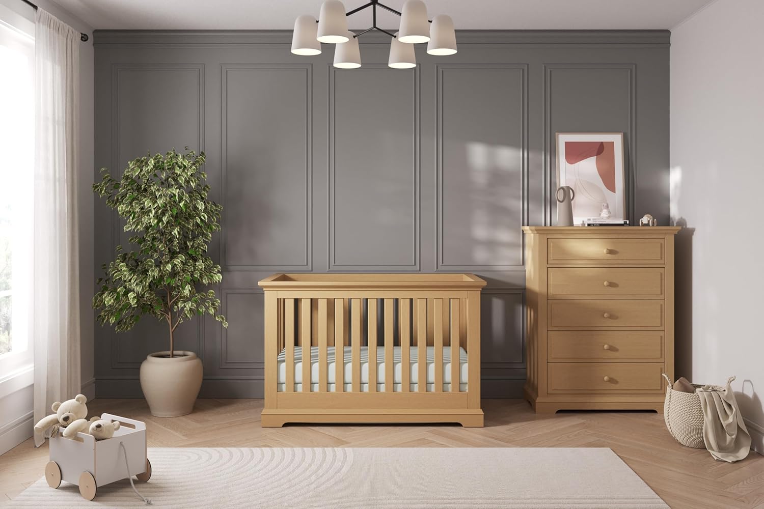 Jordyn Euro 4-In-1 Crib (Biscotti)