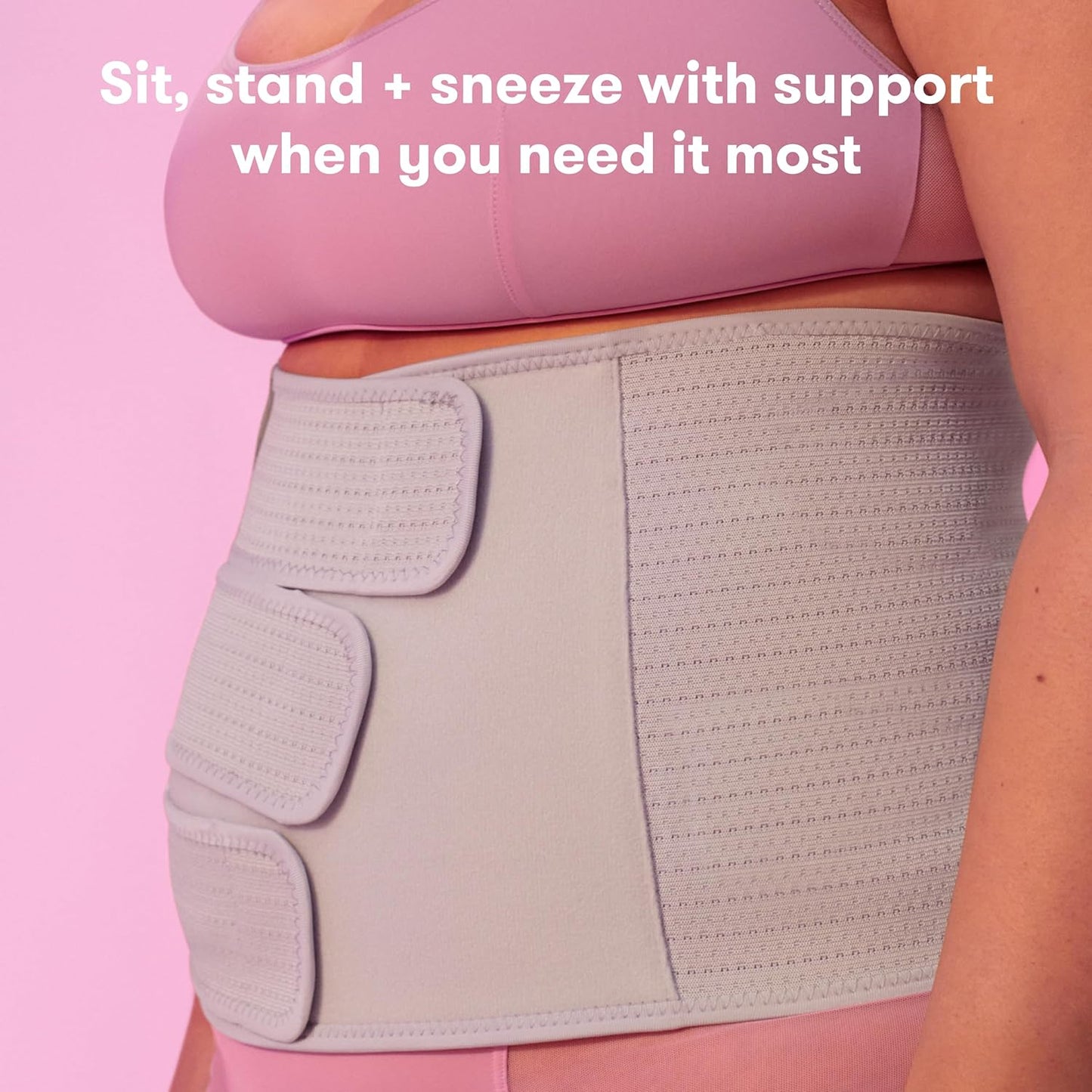 Belly Binder Postpartum Recovery, for Natural Delivery & C-Section Recovery, 9" High Adjustable Compression Wrap
