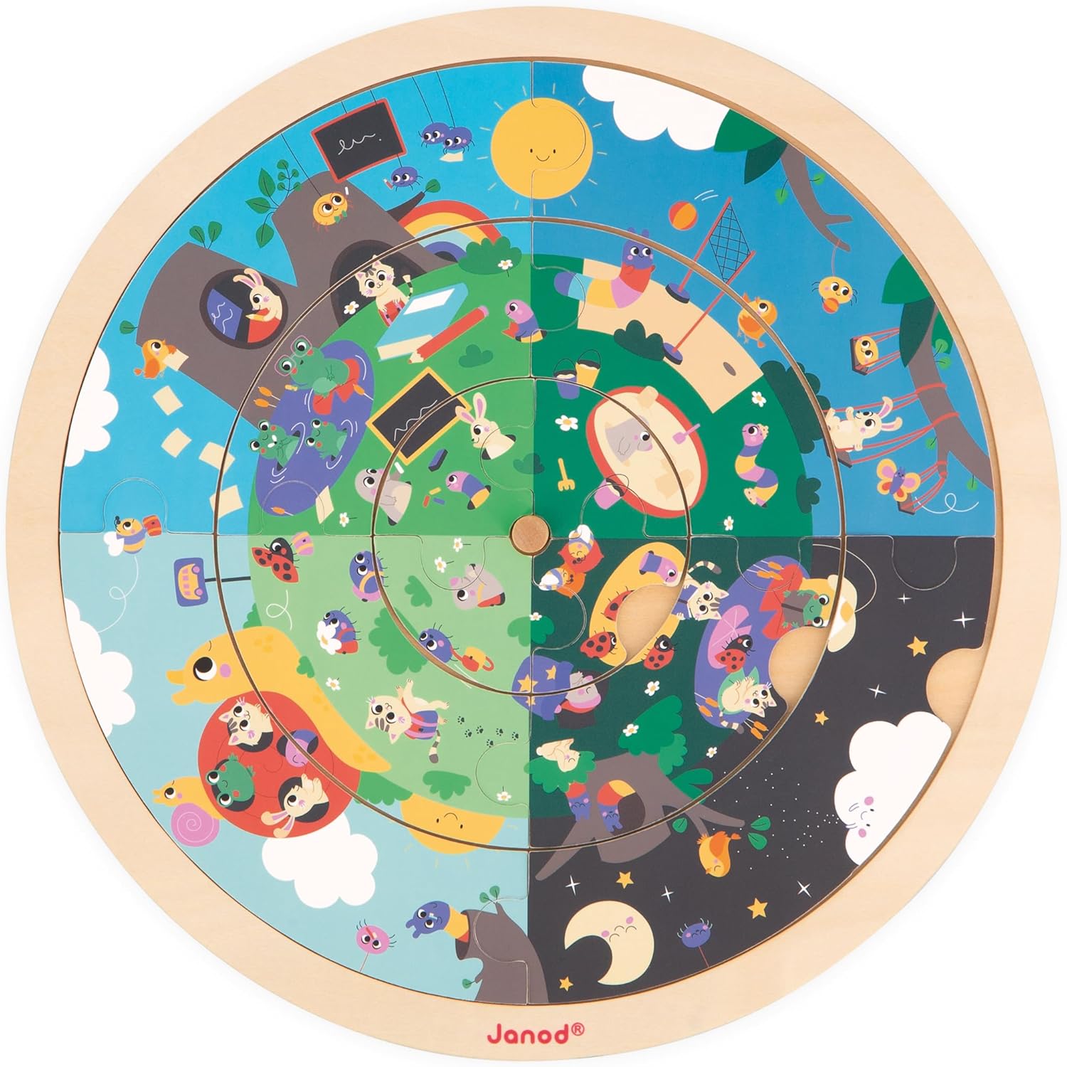 - Garden - Observation Puzzle - Educational Game - Learn the Concept of Time - Early-Discovery for Children and Toddlers - from 4 Years + - Multilingual - J05090