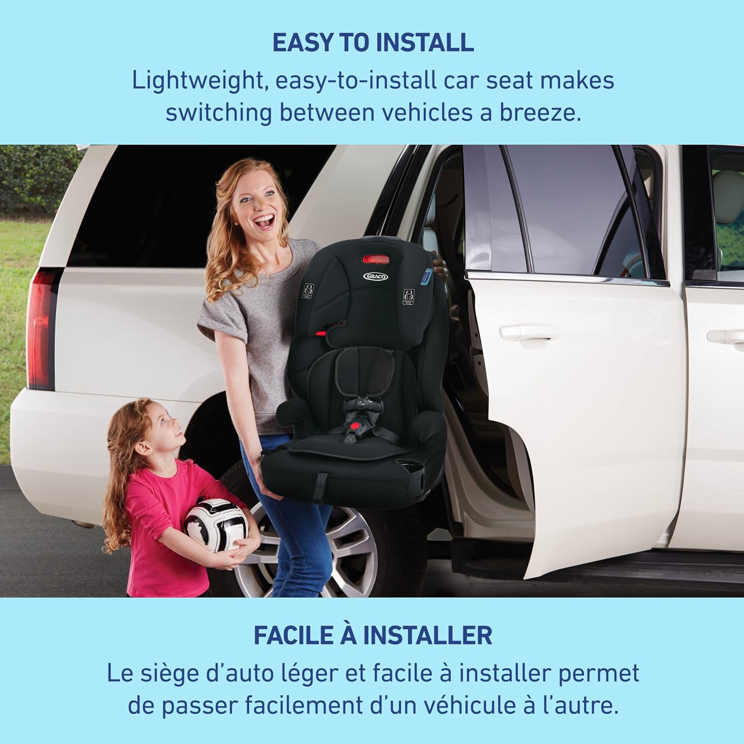 Tranzitions 3-In-1 Harness Booster Seat, Toddler to Big Kid Car Seat from 10-45 Kg (22-100Lb), Harness/Highback/Backless Booster, Proof