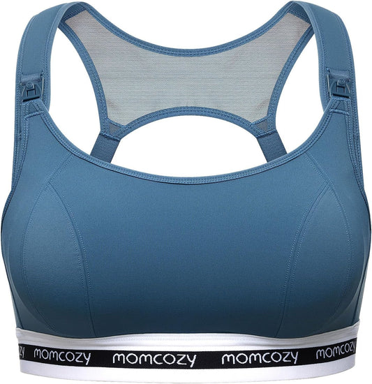 Nursing Bras for Breastfeeding, Low-Impact Nursing Sports Bra Support Maternity Pregnancy Padded Wireless Bralette
