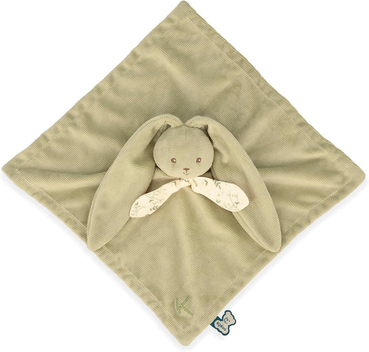 - Square Doudou Rabbit Green - Lapinoo - Soft Polyester and Micro-Velvet Baby Comfort Blankie - Early Development Toy - from Birth - K218016.