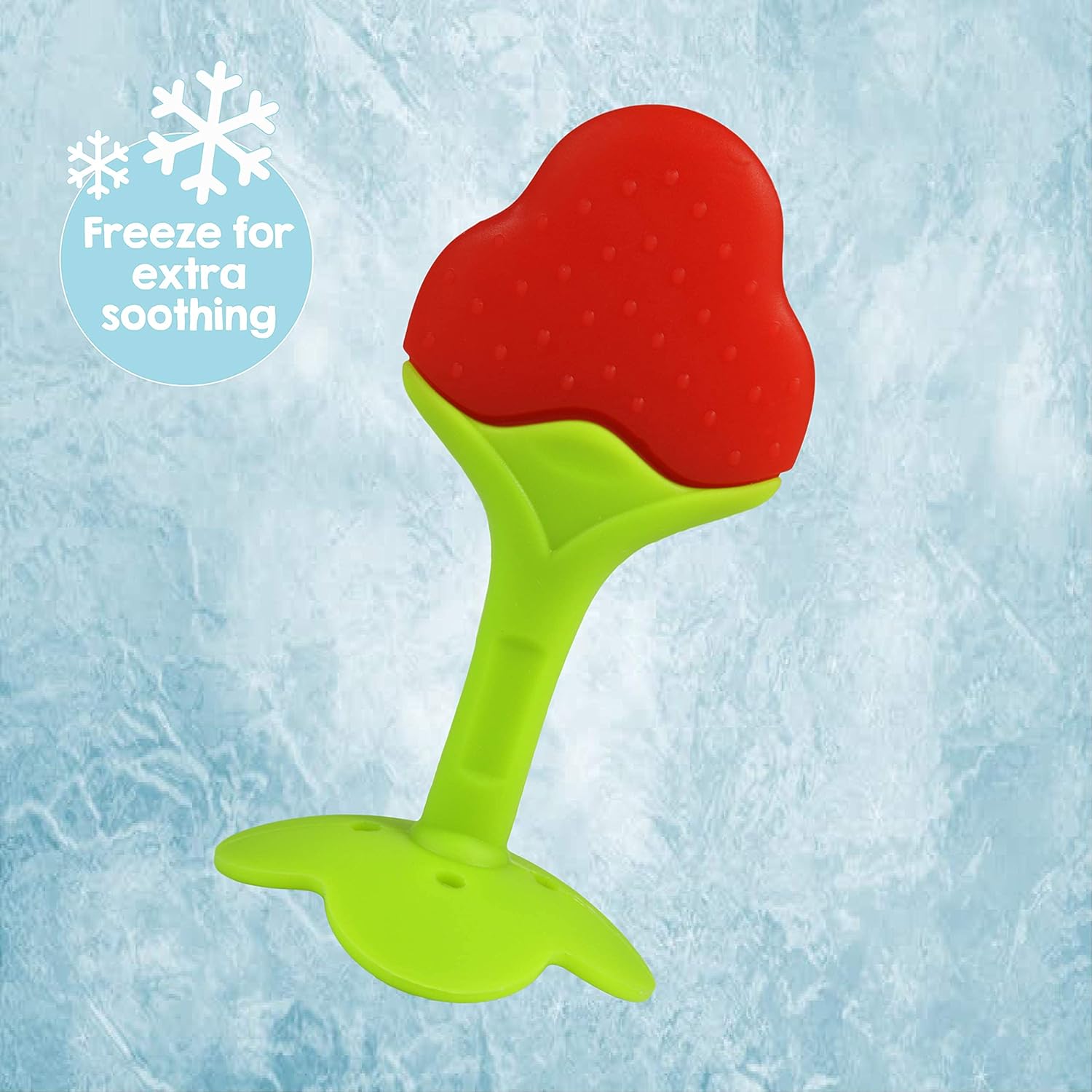 Infant & Baby Massager & Teether Toy 3-Pack, Fruit-Shaped Multi-Texture Teethers Soothe Sore Gums, Non-Toxic Bpa-Free Food-Grade Silicone, Hands-Free & Easy to Hold, Safe to Freeze, 3M+