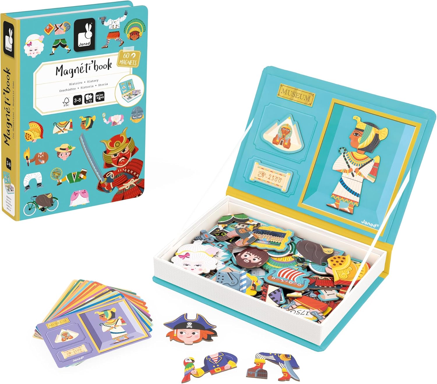 - Magneti’Book History - Educational Magnetic Games - Toy for Kids Toddler Children - Imagination and Creativity Game - Fine Motor Skills Toy - 3 to 8 Years - J02598
