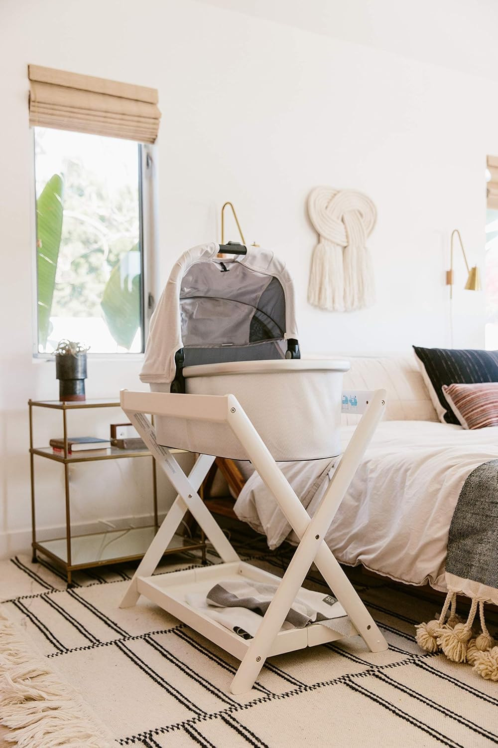 Bassinet - HAZEL (Olive/Silver/Saddle Leather)