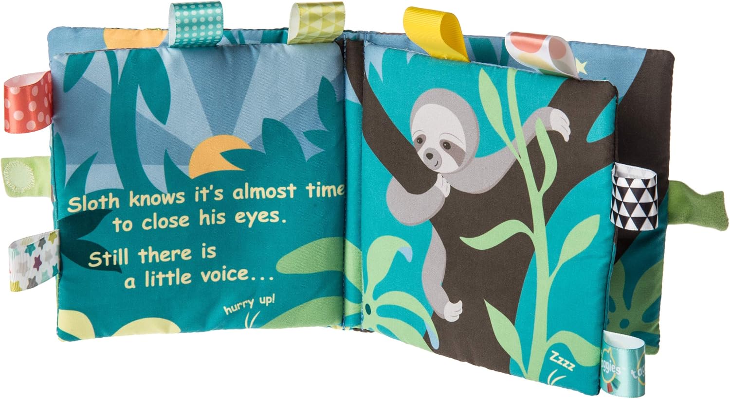 - Taggies Soft Book for Infants - Molasses Sloth 6"