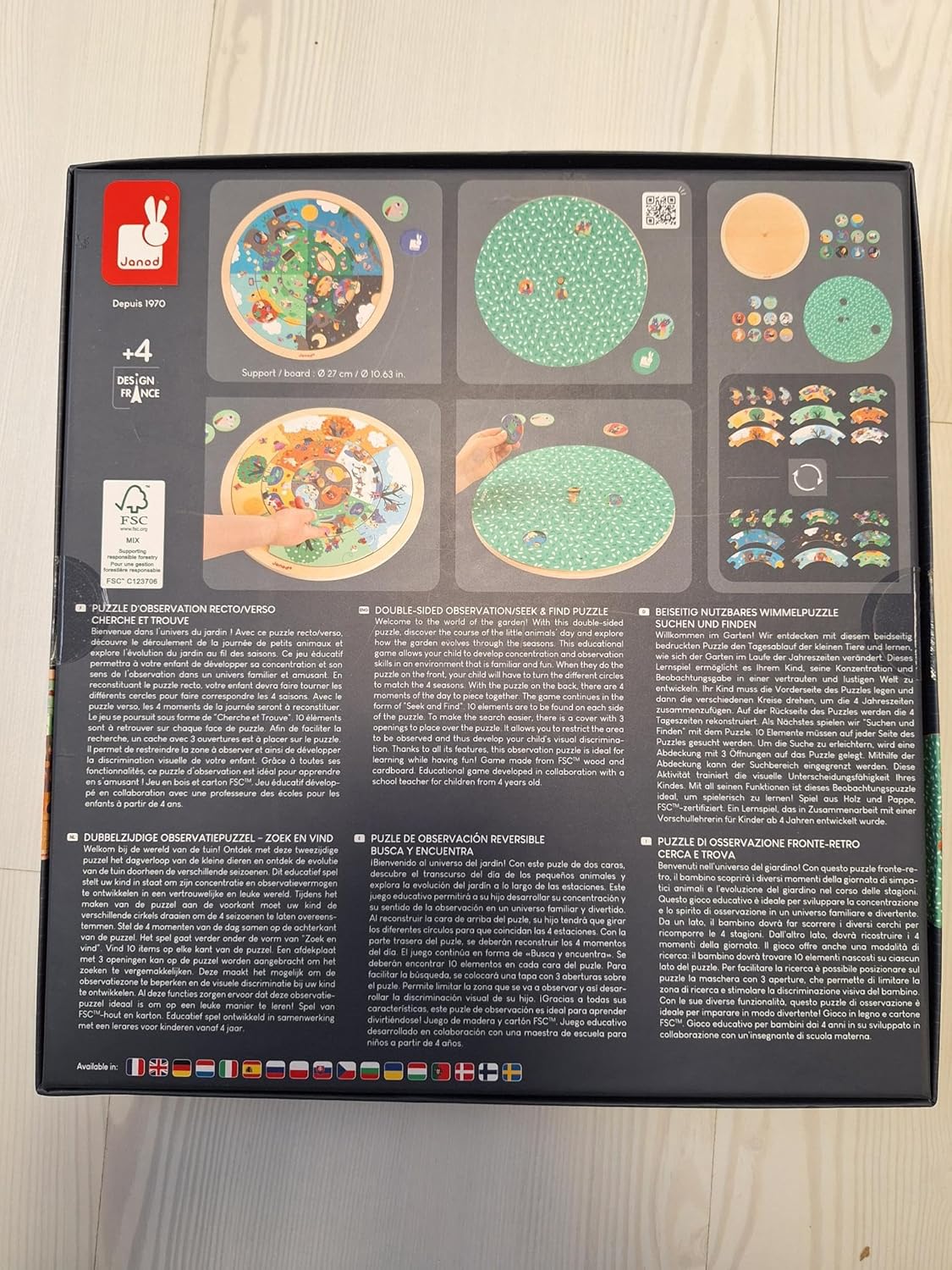 - Garden - Observation Puzzle - Educational Game - Learn the Concept of Time - Early-Discovery for Children and Toddlers - from 4 Years + - Multilingual - J05090
