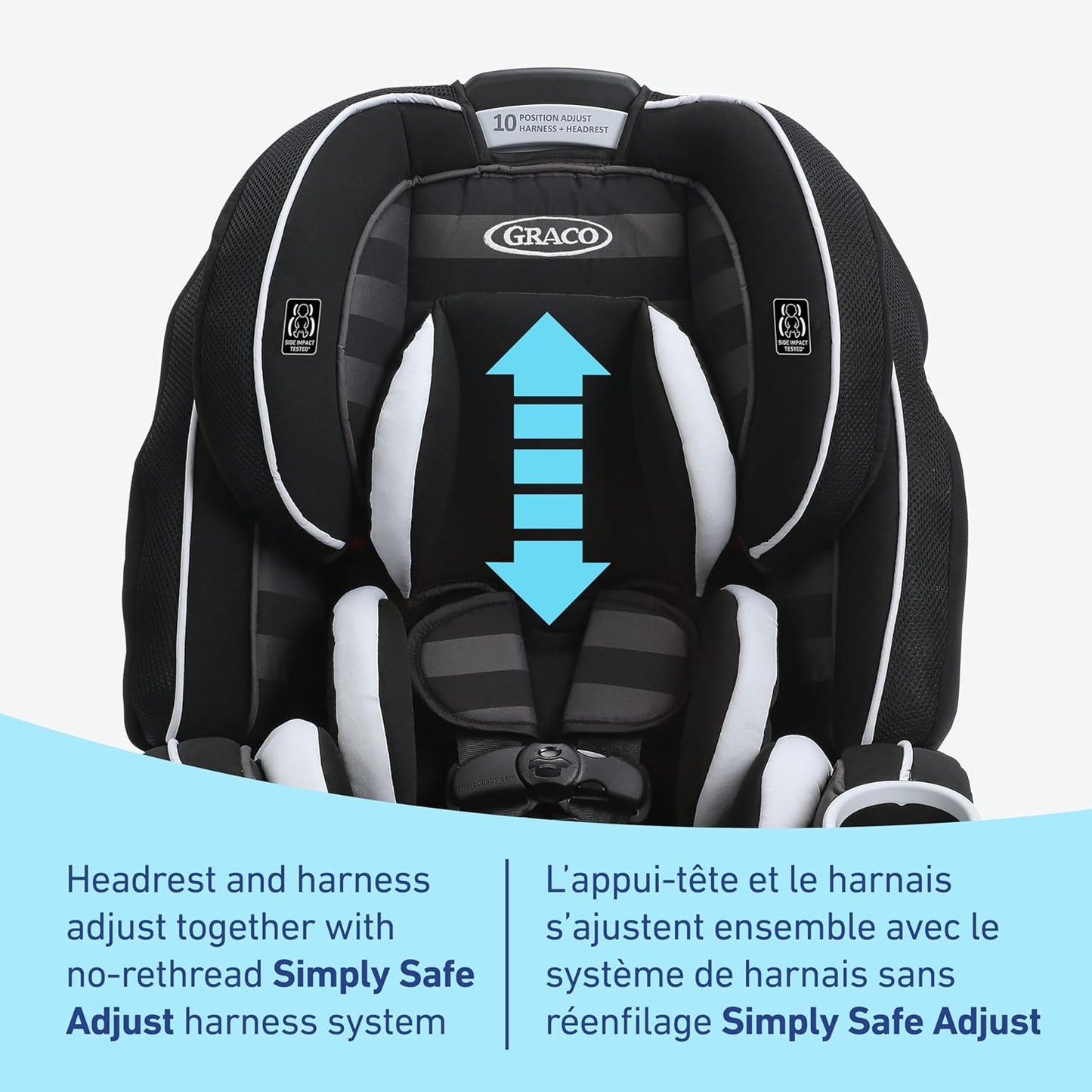 4Ever All-In-One Convertible Car Seat, 4-In-1 Baby to Big Kid Car Seat from 1.8-54 Kg (4-120 Lb), Protectplus Engineered, Rockweave