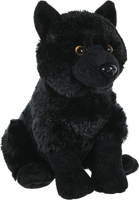 Wolf Plush, Stuffed Animal, Plush Toy, Kids Gifts, Black, 12"