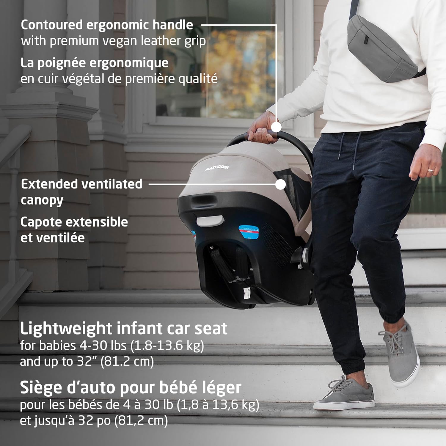 New Generation Zelia Luxe 5-In-1 Modular Travel System, Carriage Mode, Reversible Toddler Seat, Mico Infant Car Seat (Included), Enhanced All-Terrain Wheels, Use from Birth – New Hope Tan