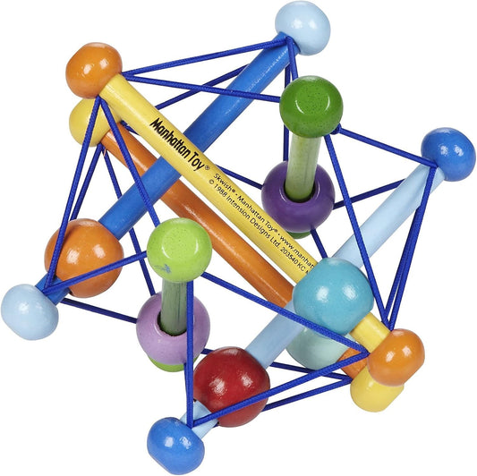 Skwish Color Burst Rattle and Teether Grasping Activity Toy