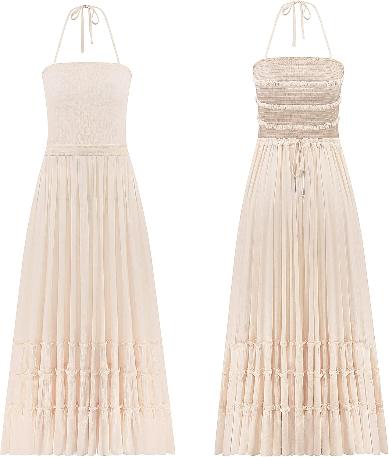 Womens Summer Boho Sexy Backless Long Dresses