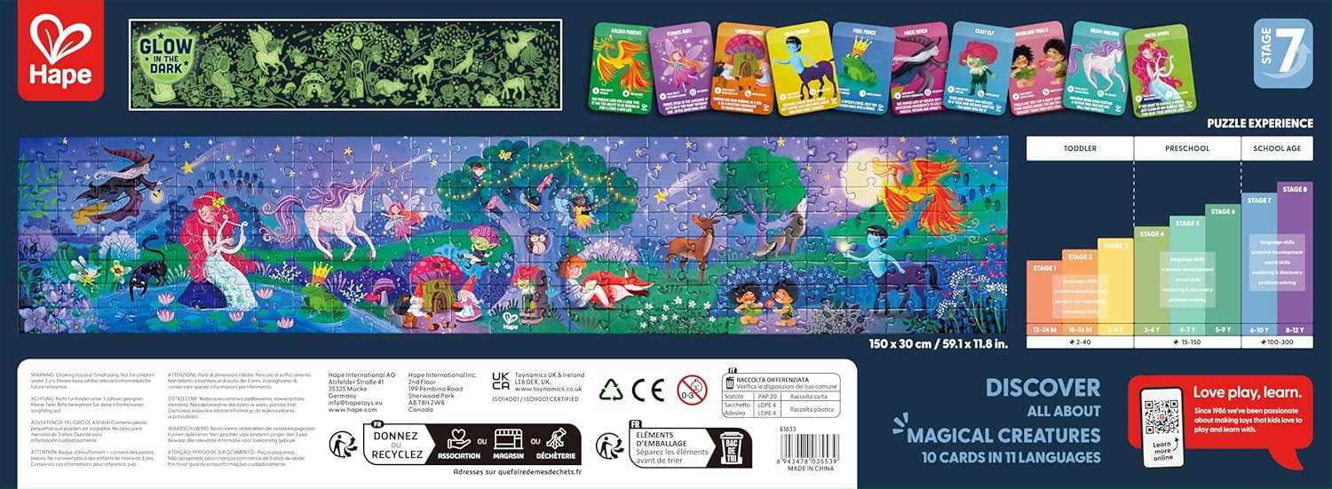 Glow in the Dark Forest of Wonders Puzzle 200 Pieces Ages 6+