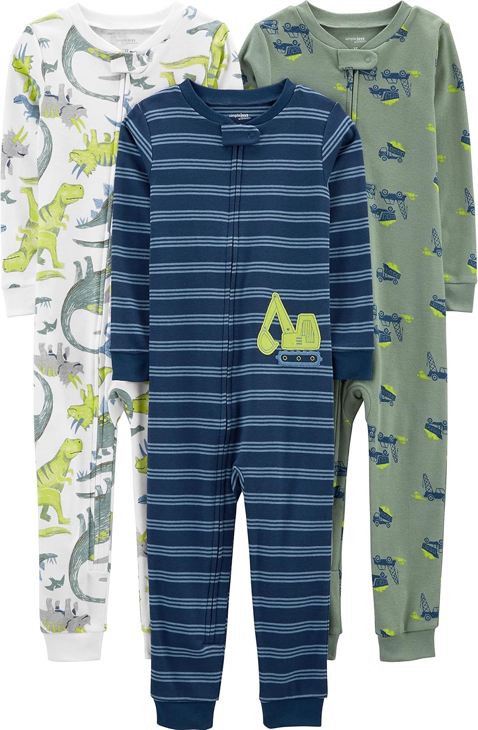 Baby-Boys 3-Pack Snug Fit Footless Cotton Pajamaspajama Set