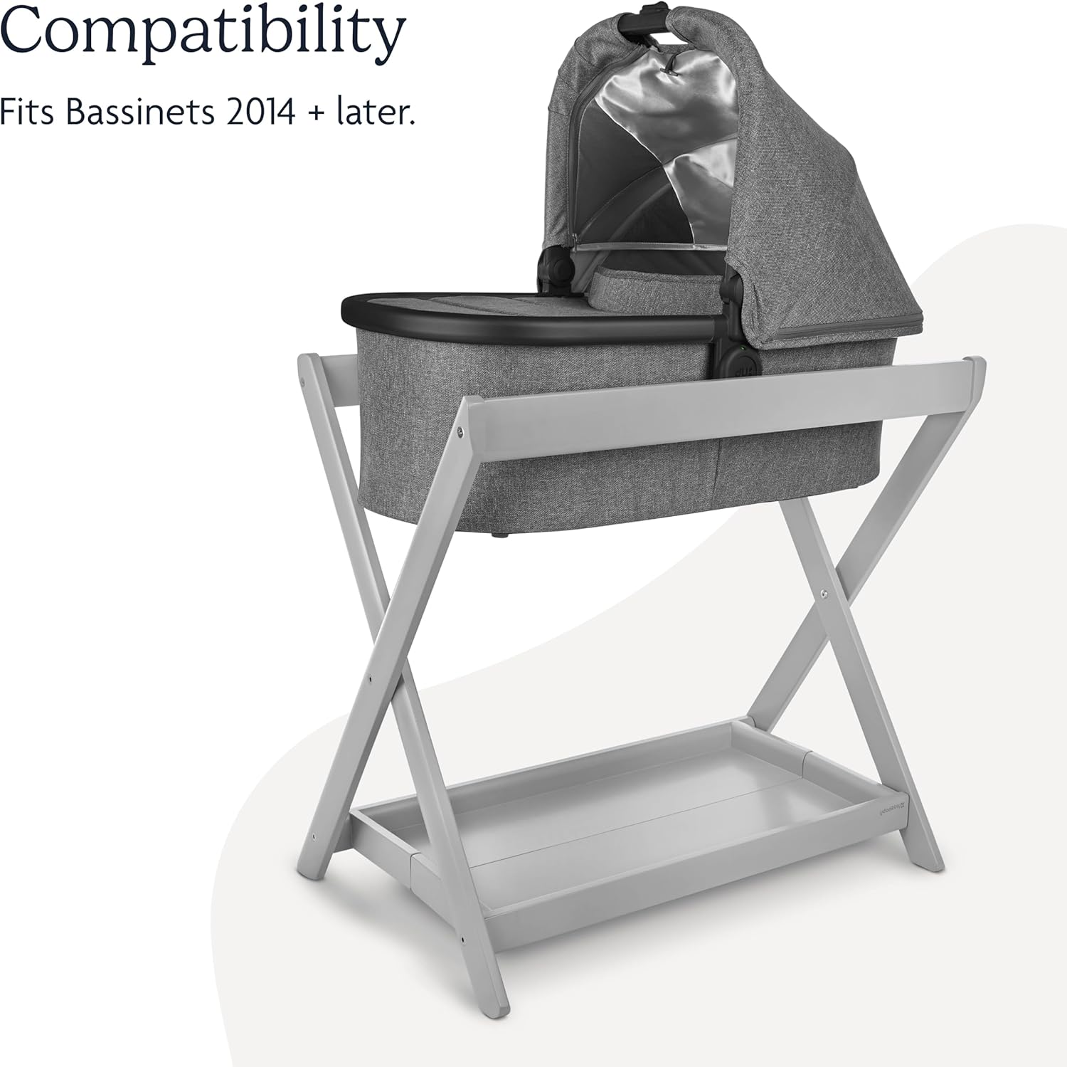 Bassinet Stand - Quick + Secure Attachment - Grey